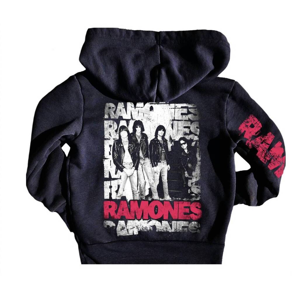 NEW ROWDY SPROUT kid's ramones hoodie in black